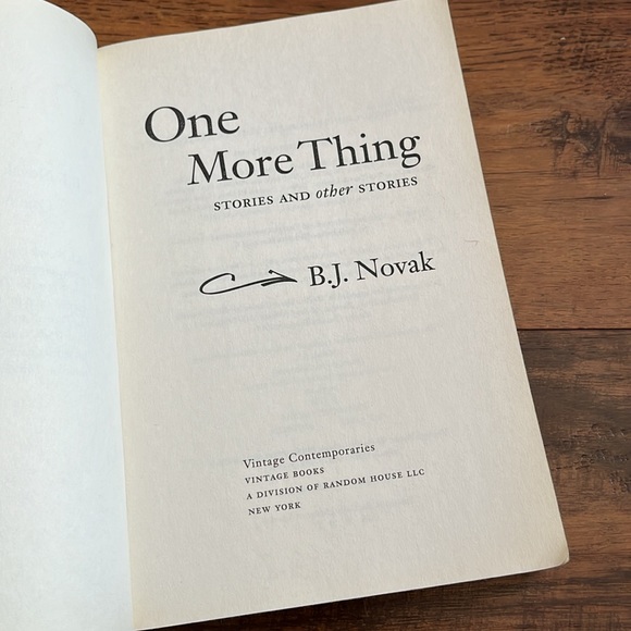 bj novak one more thing stories and more stories book - Picture 6 of 8